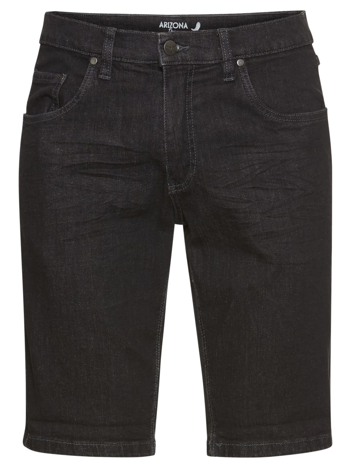Jeansshorts in dunkel grau washed