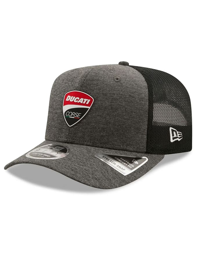 Cap mit sportlichem Ducati Design und Mesh-Rücken in Grau-2