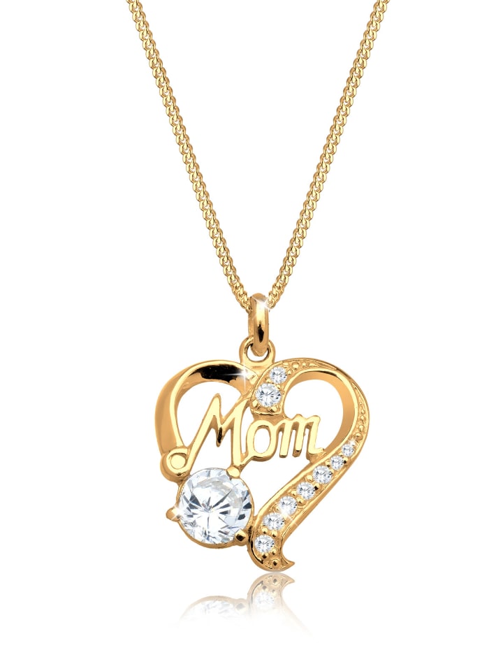 Halskette 925 Sterling Silber Herz in Gold