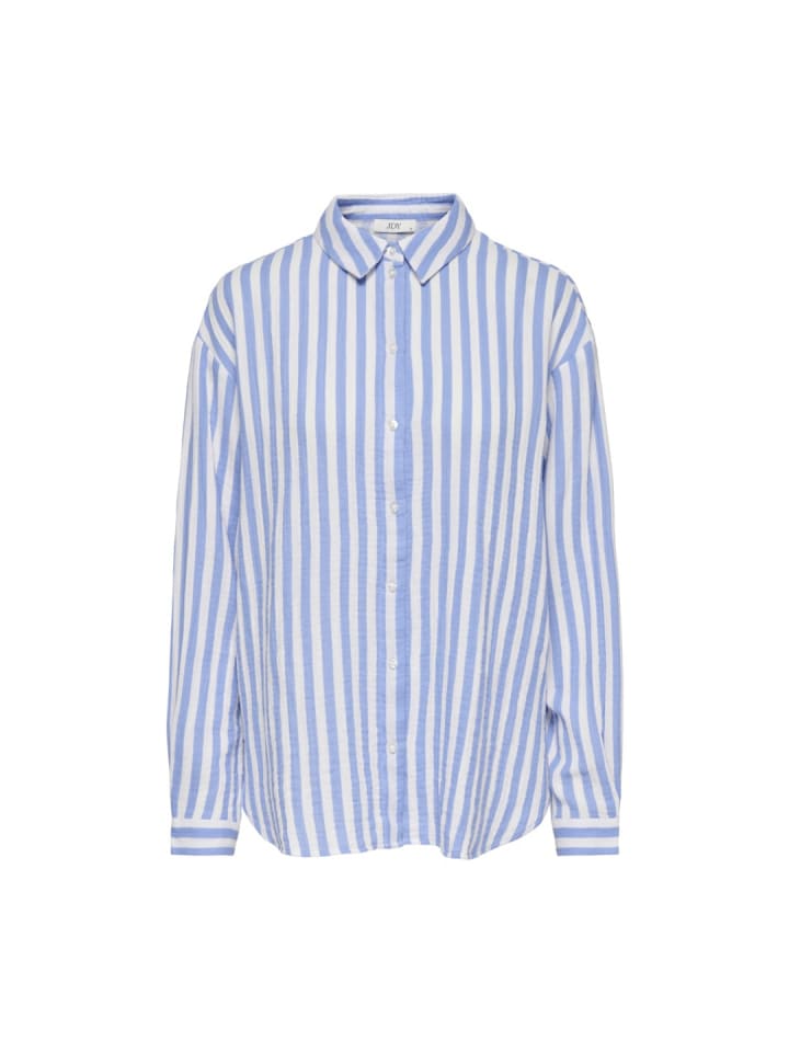 Langarmbluse in vista blue