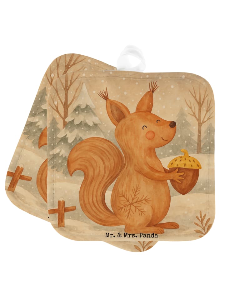 Potholder Eichhörnchen Weihnachten Design ohne ... in Weiß