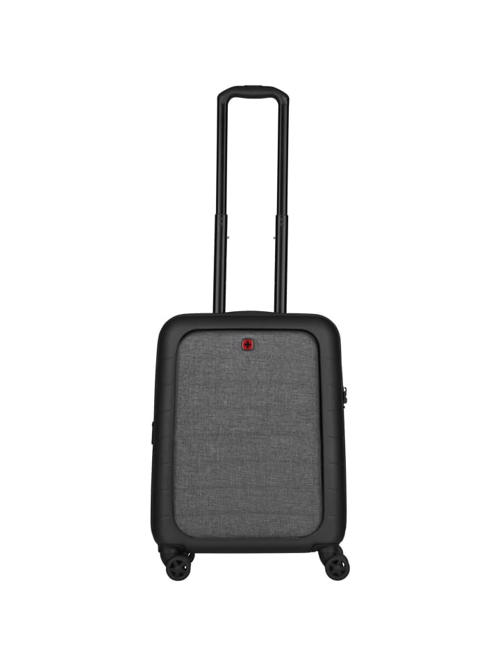 Syntry 4-Rollen Kabinentrolley 55 cm Laptopfach black / heather grey