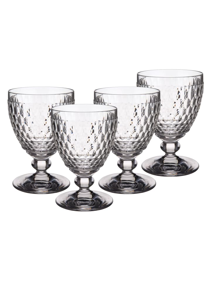 4er Set Wassergläser Boston in 400 ml in transparent