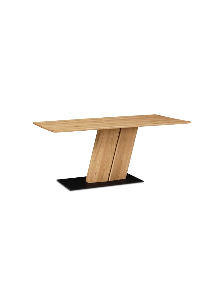 SÄULENTISCH rechteckig Dyani 180x76x90 Massivholz Wildeiche