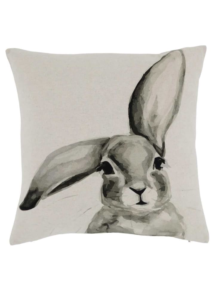 Kissenbezug HASE mit SCHLAPPOHR Beige 45x45 cm