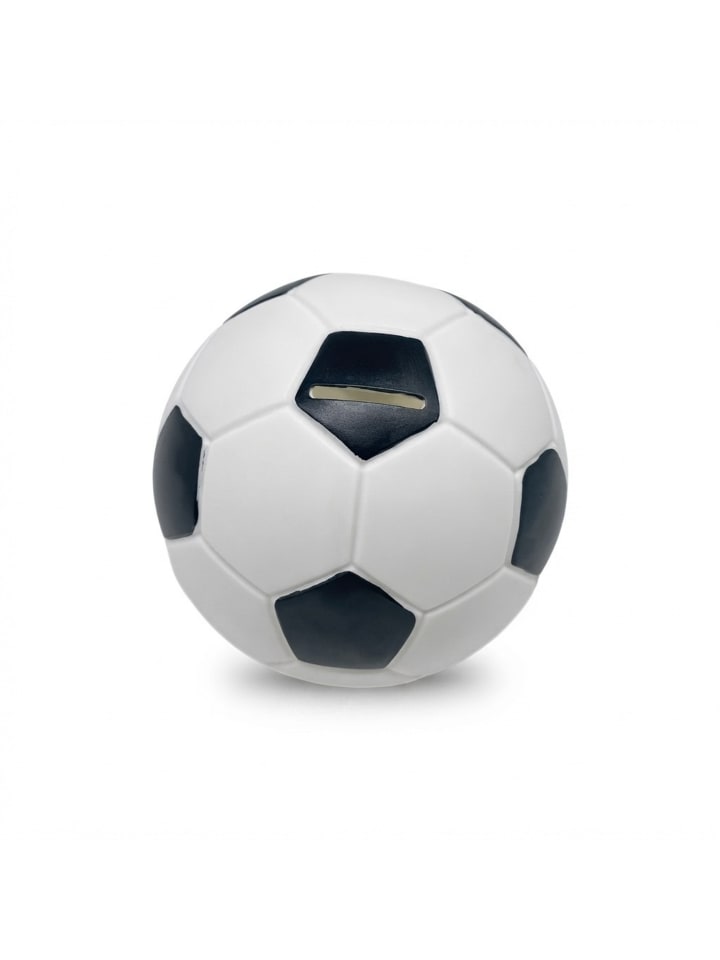 Fußball Spardose in Schwarz/ Weiß - 15 cm