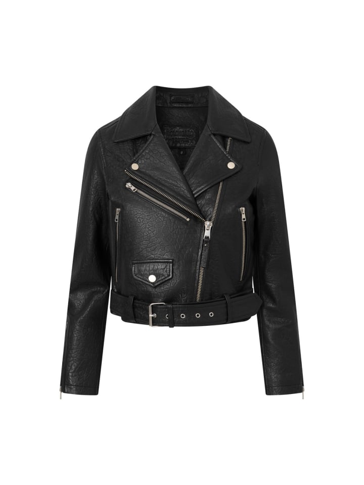 Lederjacke Sarah Biker in schwarz