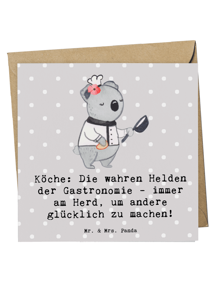 Deluxe Karte Köche: Die wahren Helden der Gastr... in Grau Pastell