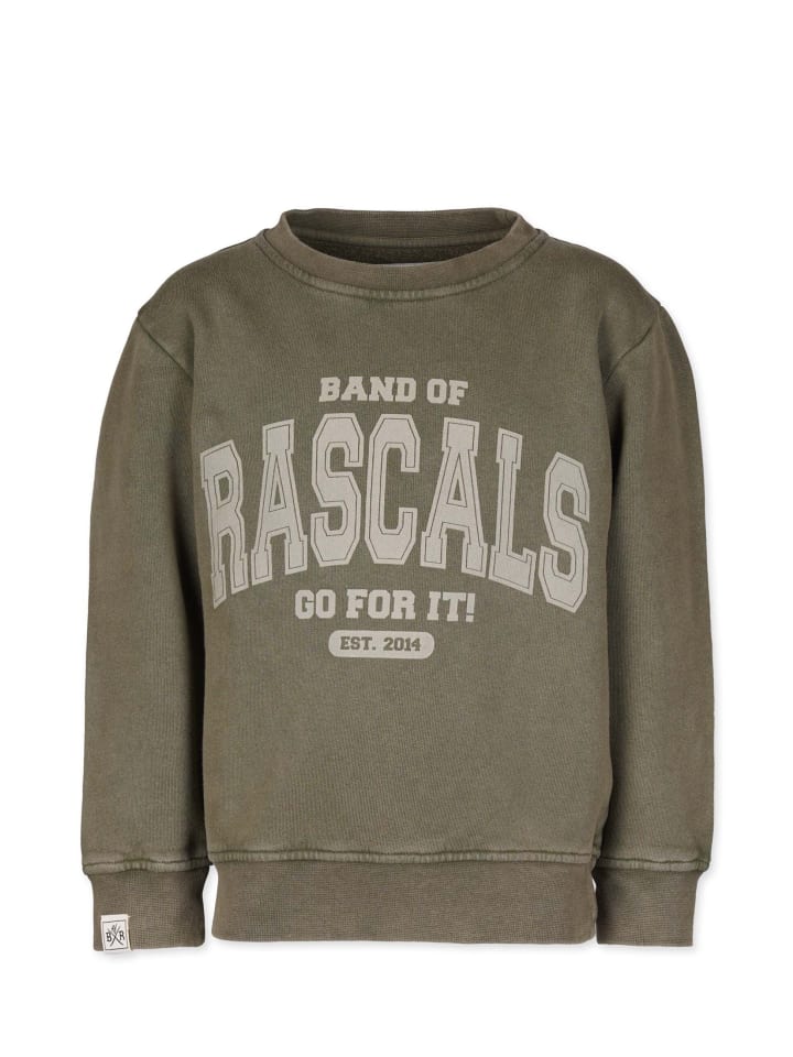 Sweat " GO FOR IT " in faded-olive