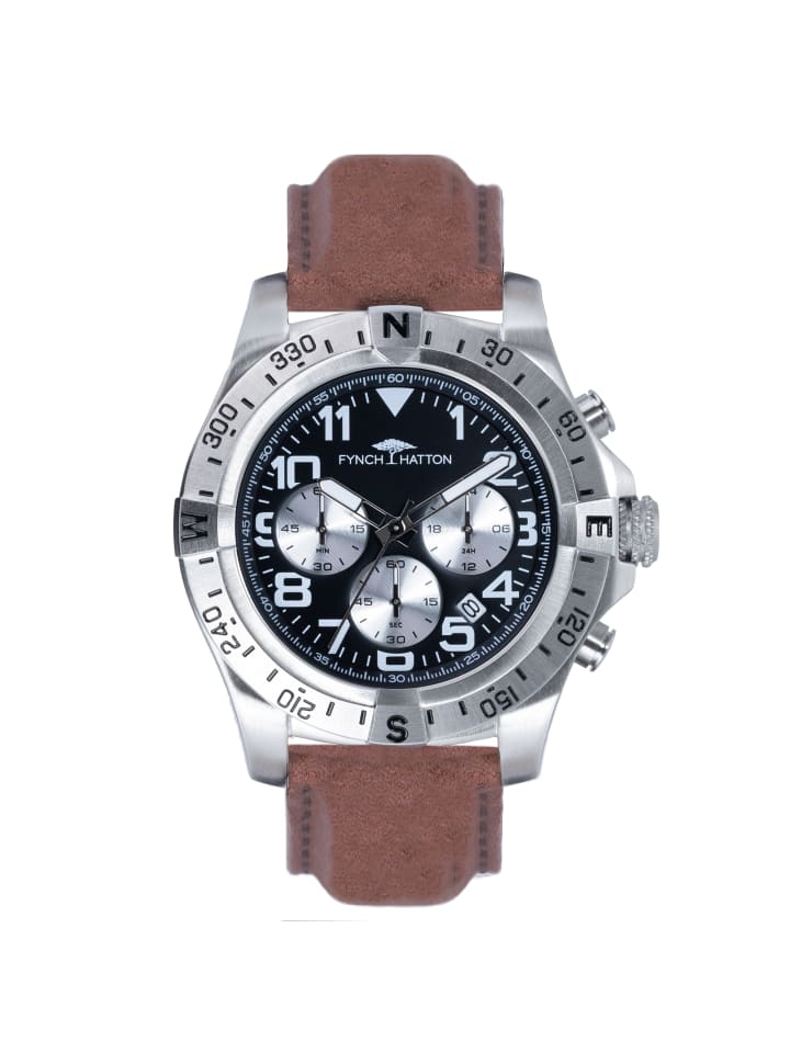 Armbanduhr The Leather Chrono in braun