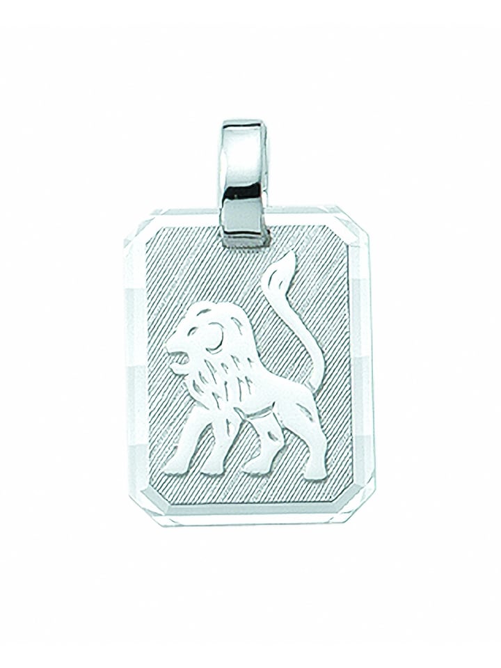 Damen & Herren 925 Silber Sternzeichen Anhänger Löwe in silber