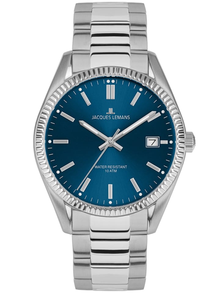 Herren-Armbanduhr Derby Edelstahl/Blau