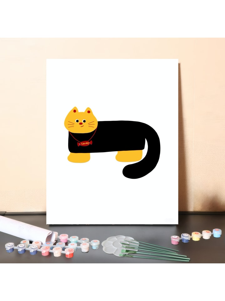 DIY Malen nach Zahlen Set-"Elegante Katze" 