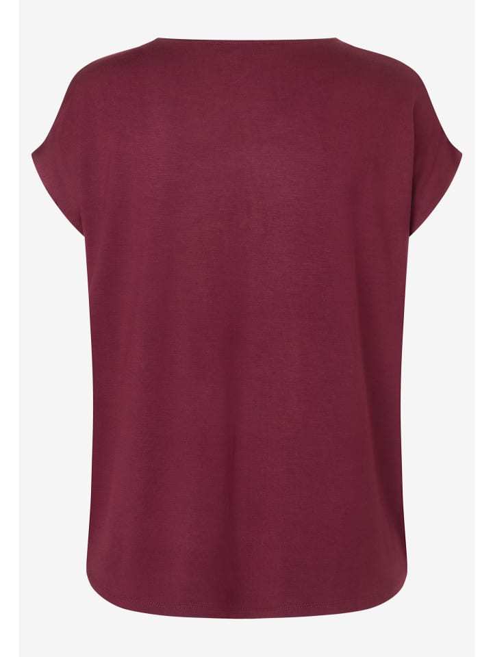 Satin-T-Shirt in aubergine - 0002