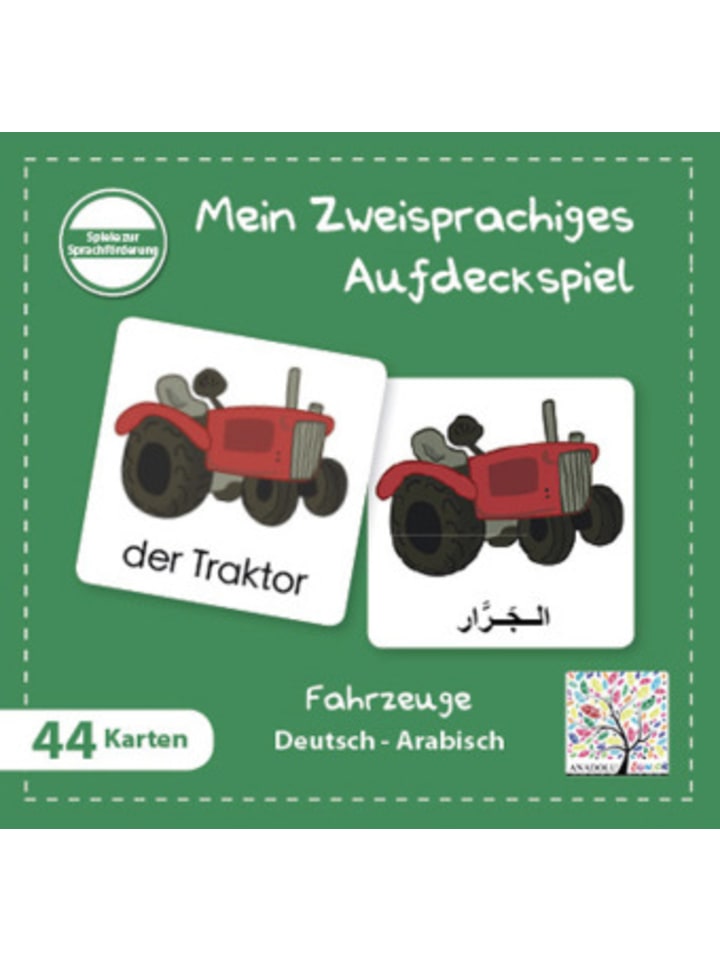 Spiel - Mein Zweisprachiges Aufdeckspiel, Fahrzeuge, Arabisch (Kinderspiel)