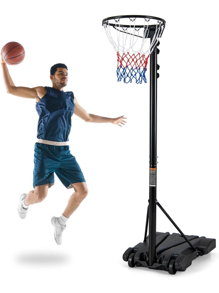 Basketballkorbständer outdoor 260-305cm in Schwarz