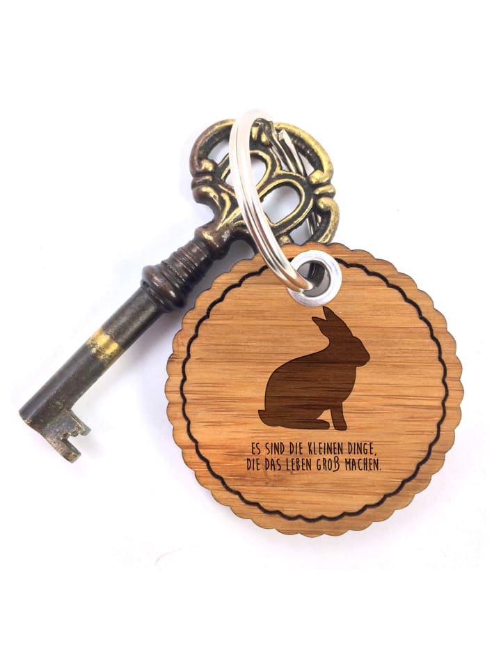 Anhänger Hase mit Spruch in Braun