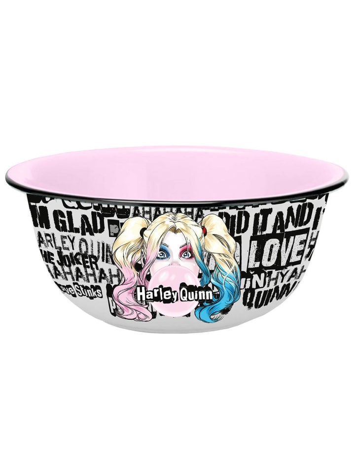 Müslischale Harley Quinn Emaille-Optik in Rosa - 600 ml