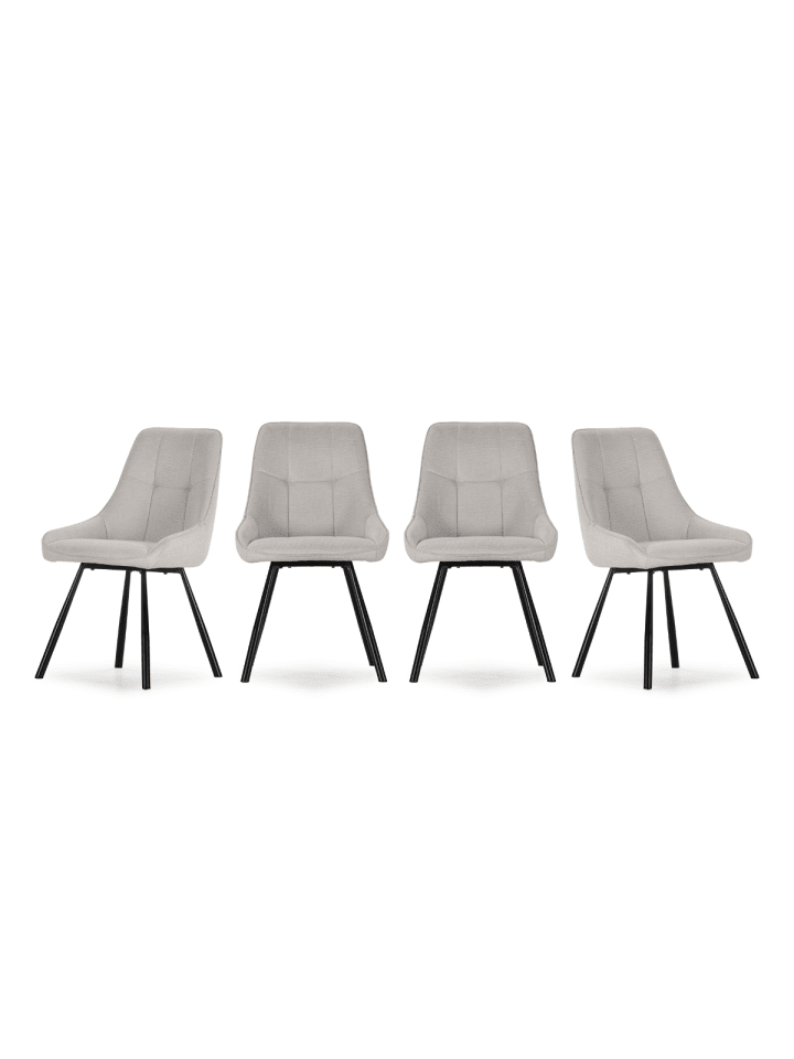 4er-Set Stoelen NORY in Beige - (W) 51,5 x (H)85,5 x (L)59 cm