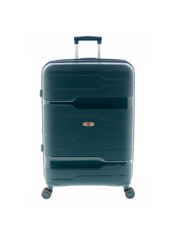 3800 4 Rollen Trolley 77 cm mit Dehnfalte green forest