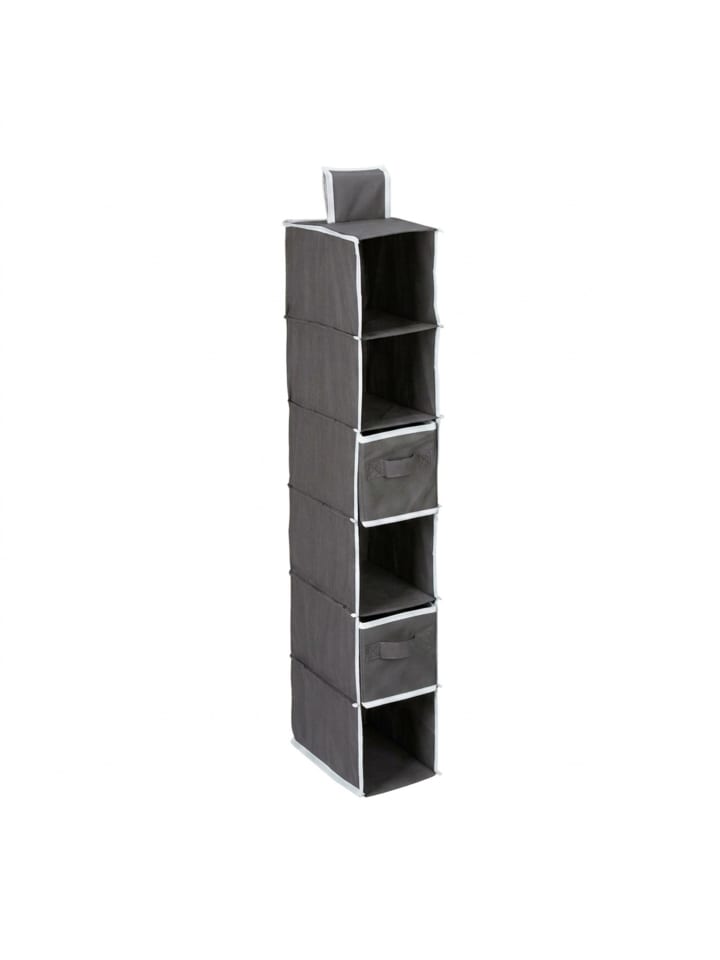 3 x Hängeregal in Anthrazit - (B)14,5 x (H)82 x (T)30 cm