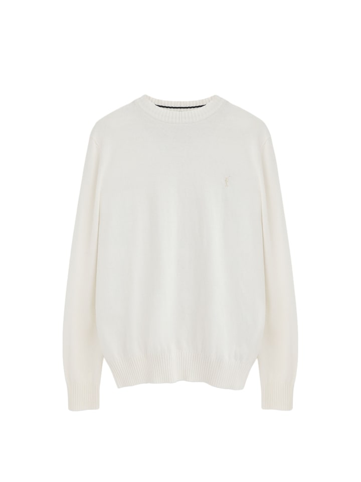 Pullover MAN RIGBY GO U WOOL KOI LONG SLEEVE REGULAR FIT in Ecru