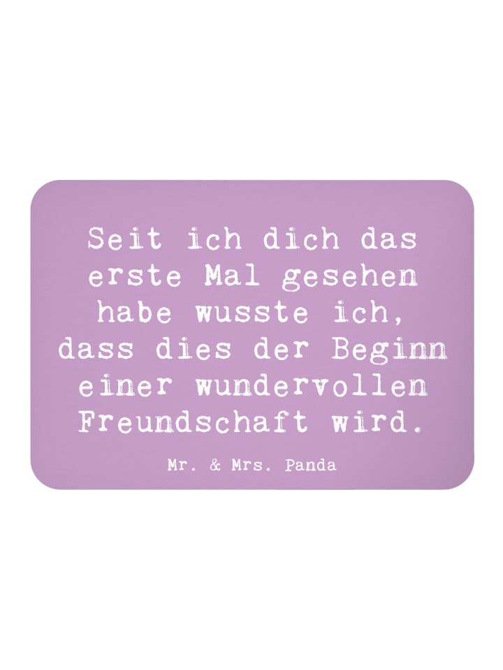 Magnet Spruch Neue Freunde finden mit Spruch in Lavendeltraum