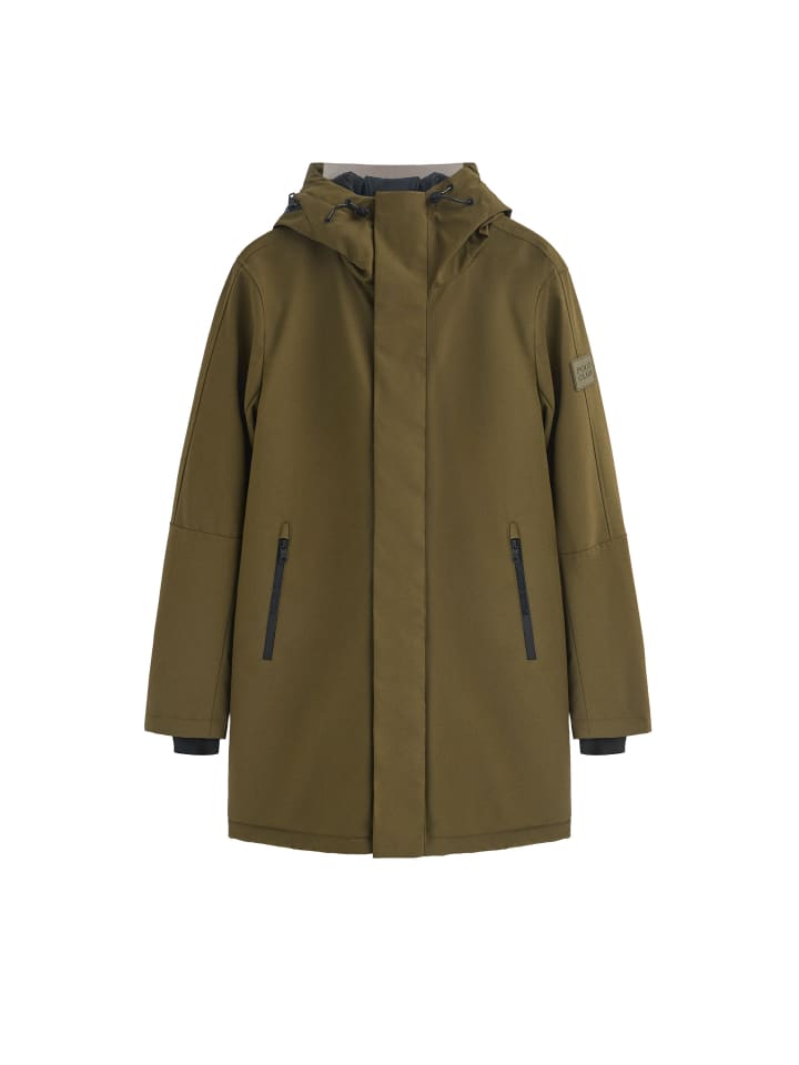 Steppmantel in Dunkler Khaki