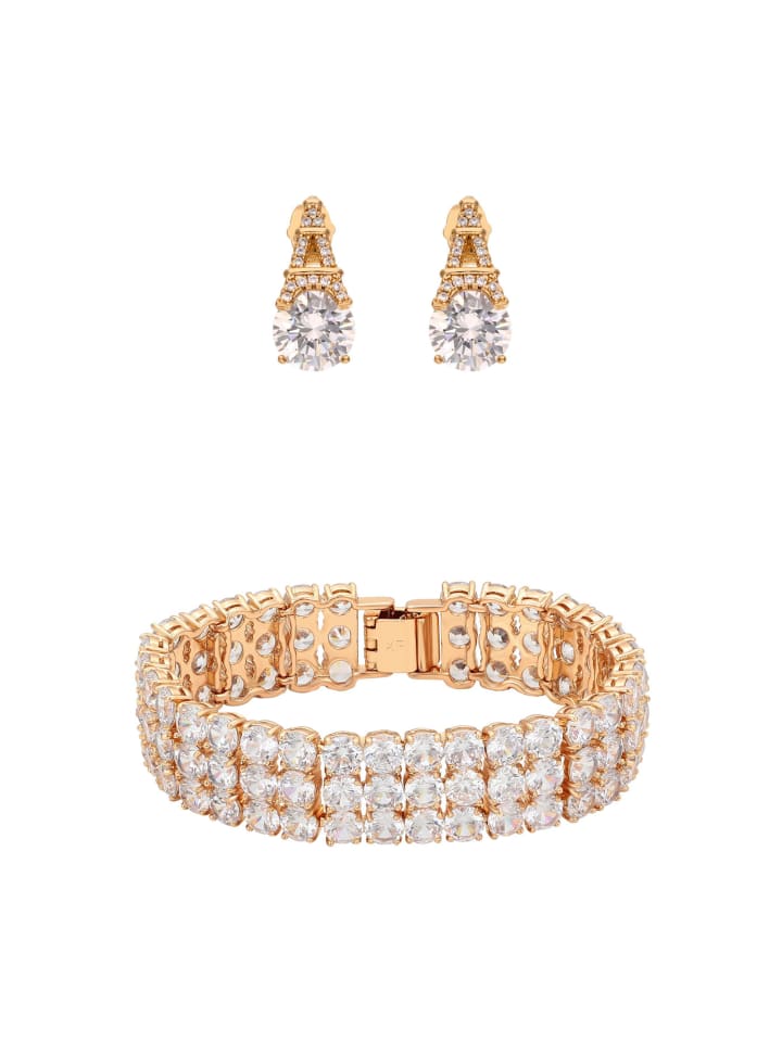 Women Jewelry Set in rose gold white
