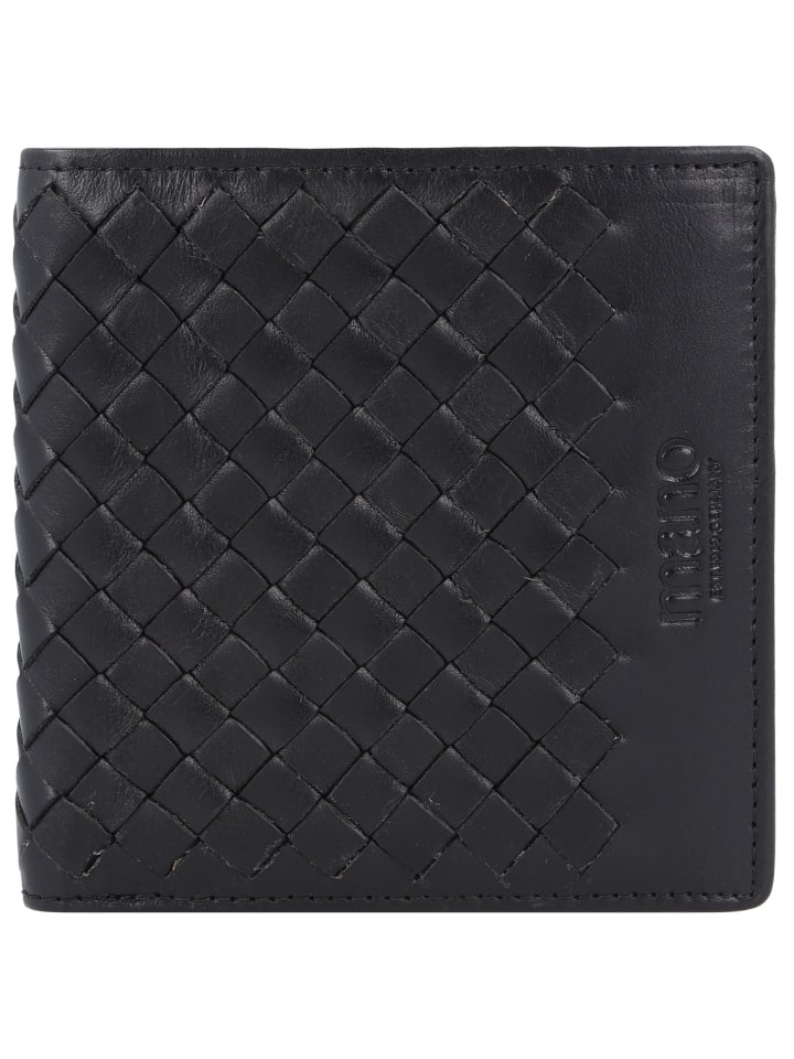 Don Luca Geldbörse Leder 10,5 cm schwarz