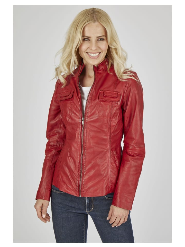Lederjacke SEFEMA in Rot