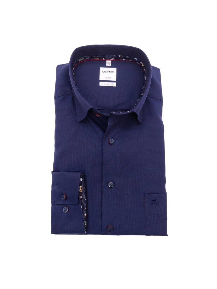 Hemd Luxor Comfort Fit in Blau gemustert