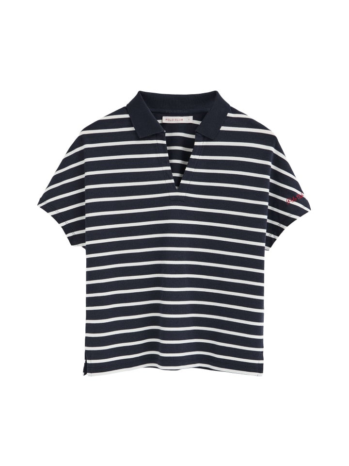 Poloshirt SAONA POLO SHIRT in Blau-Ecru