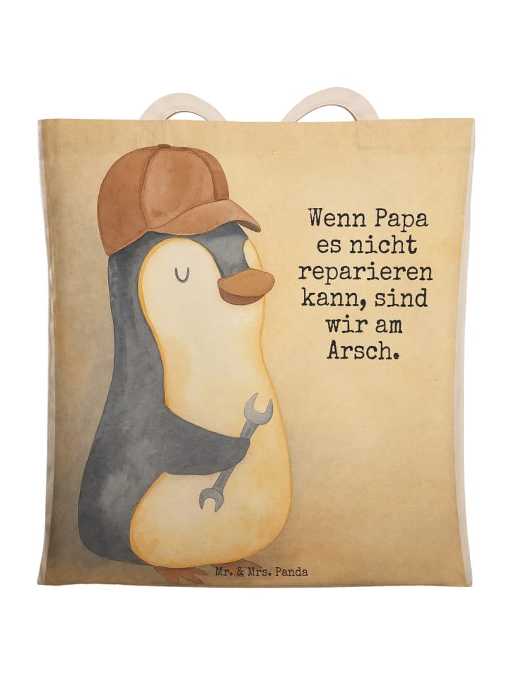 Tote Bag Wenn Papa es nicht reparieren kann, si... in Weiß