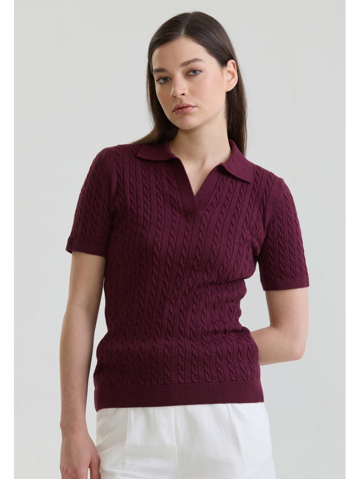 Polo Shirt Kurzarm in Bordeaux