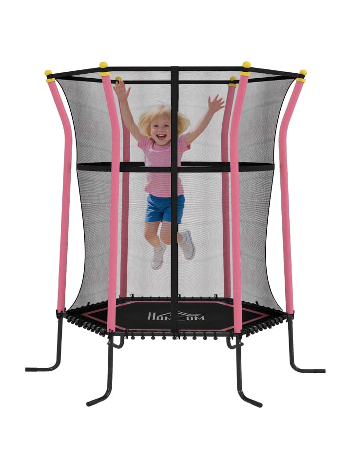 Kindertrampolin in Rosa 163,5L x 163,5B x 190H cm