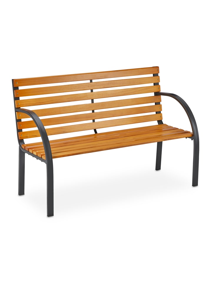 Gartenbank in Natur - (B)122 x (H)84 x (T)60 cm