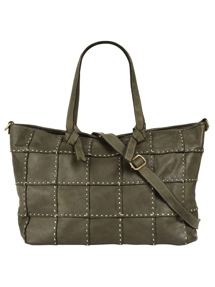 Shopper echt Leder in grün