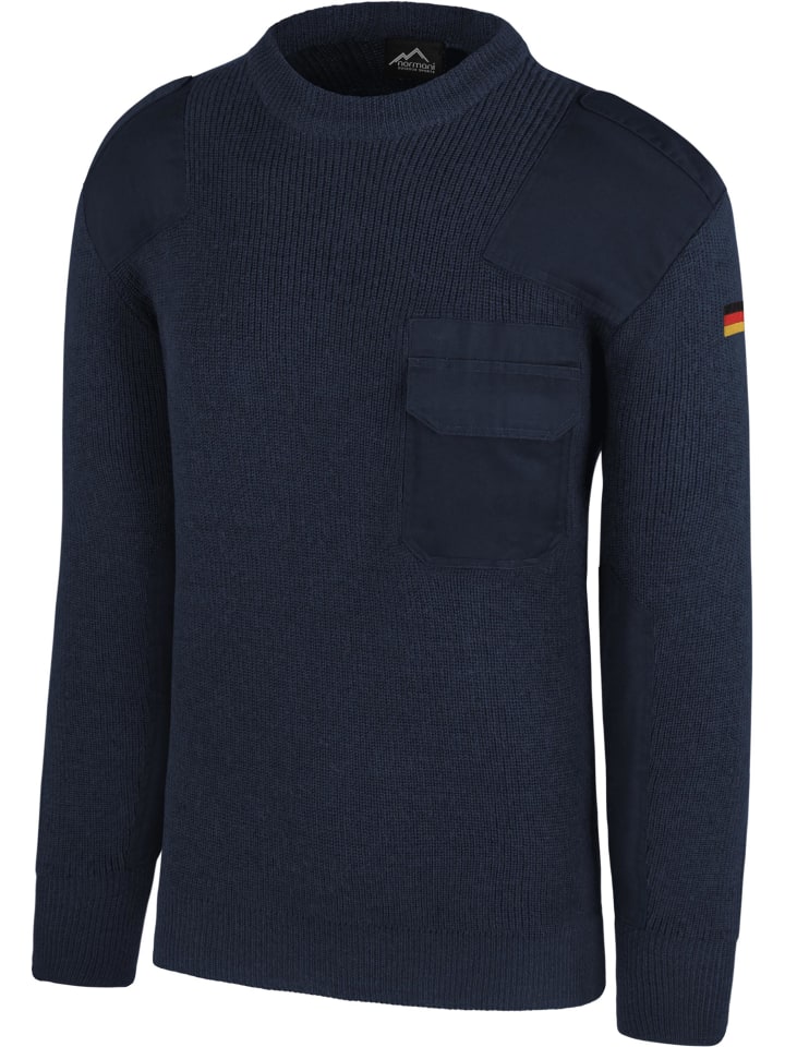 Herren BW-Pullover mit Schurwolle Barntrup in Navy