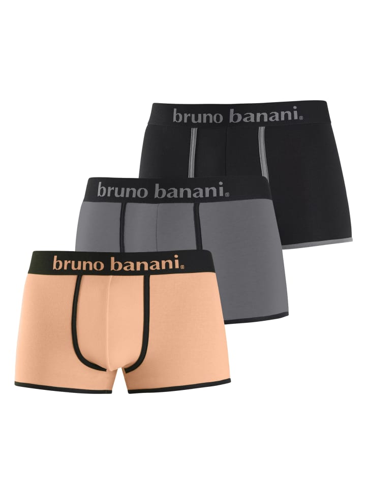 Boxer in aprico, grau, schwarz