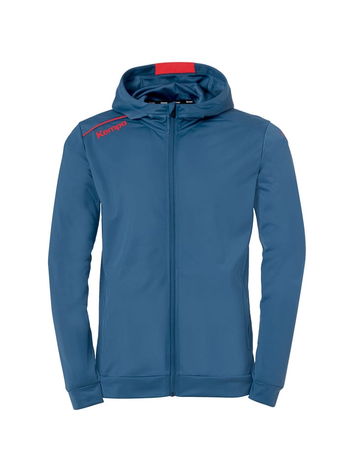 Trainingsjacke PLAYER HOOD JACKET Kids in ice grau/fluo rot