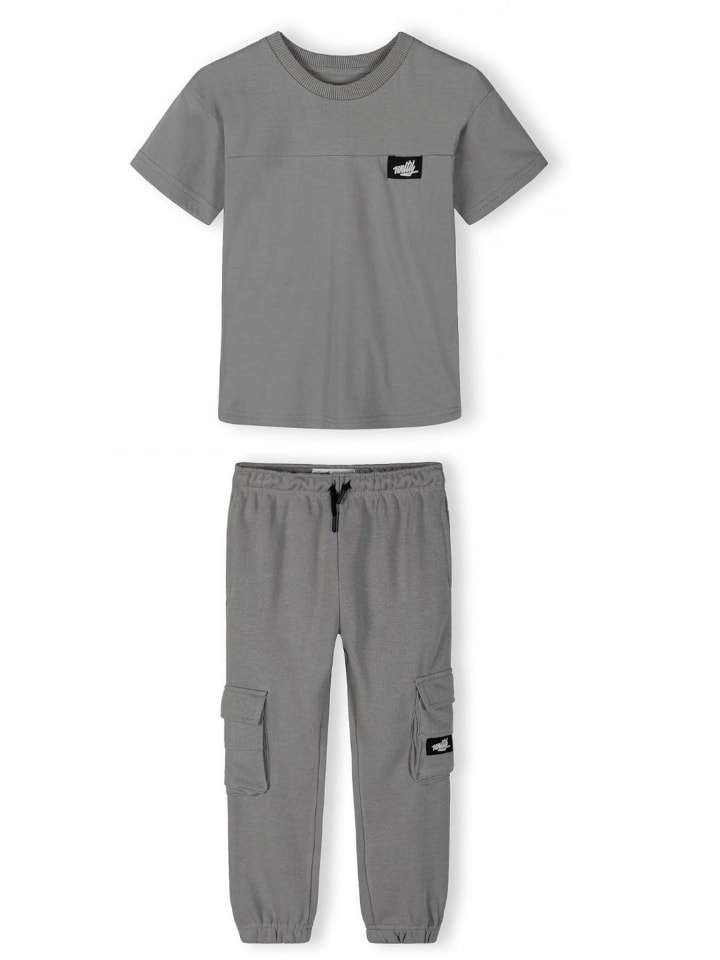 2-tlg Shirt & Hose 29FLEECE261 in grau