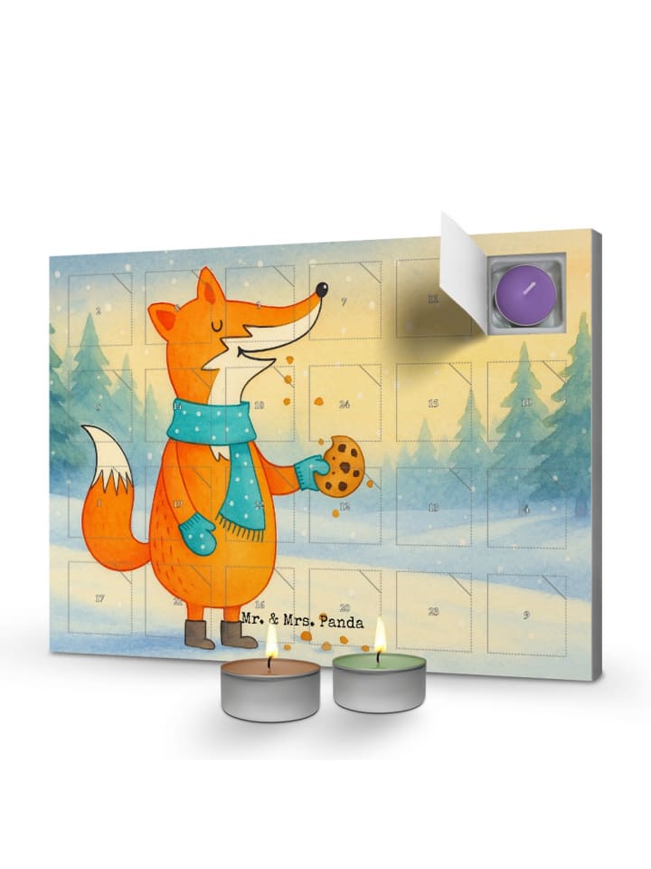 Adventskalender Fuchs Keks Design ohne Spruch in Weiß