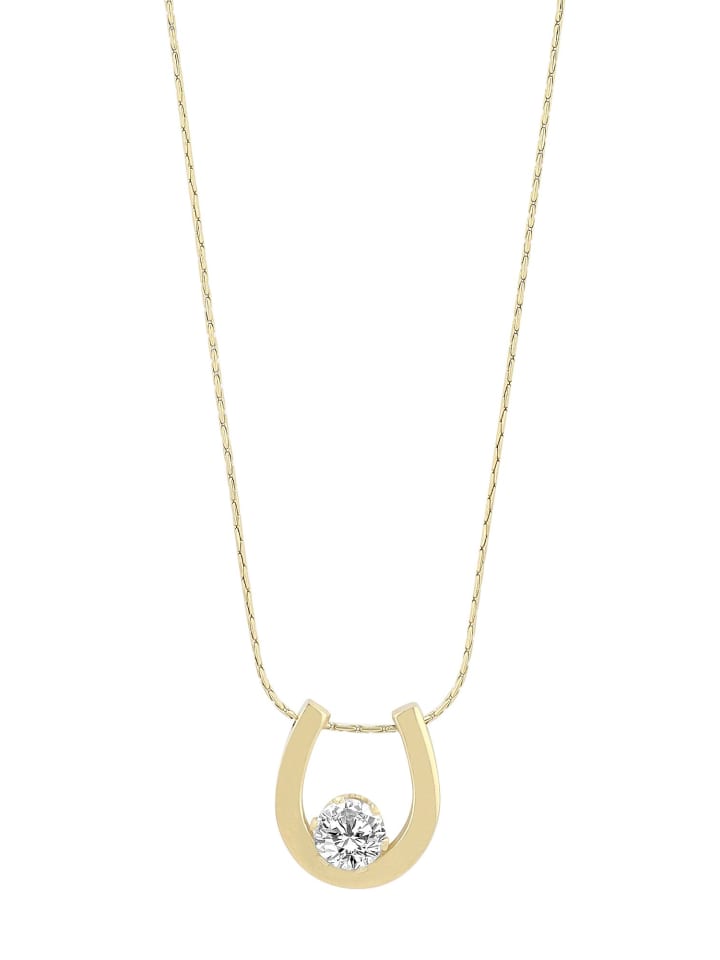 Damen Halskette mit Anhänger – aus Edelstahl in gold