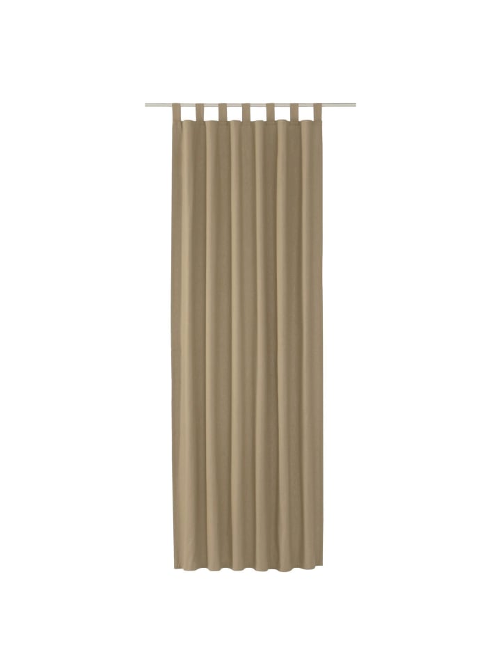 Blickdichter Schlaufenvorhang DOVE in Beige