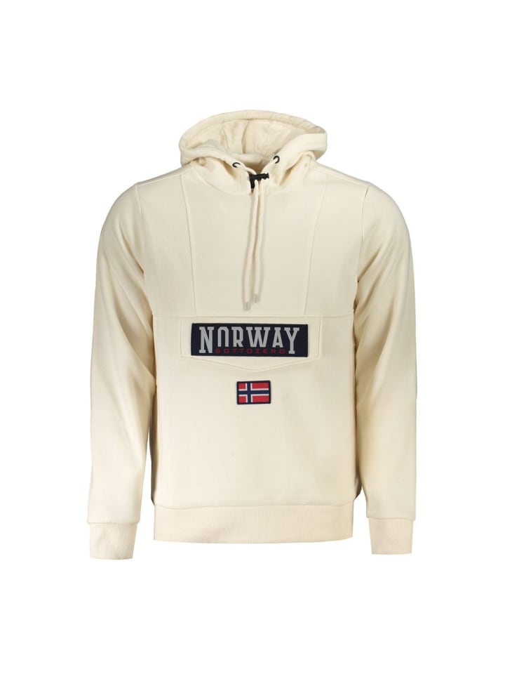 Beige Baumwolle Herren Sweatshirt Hoodie