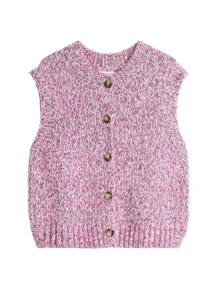 Ärmelloser Cardigan relaxed in Medium Pink