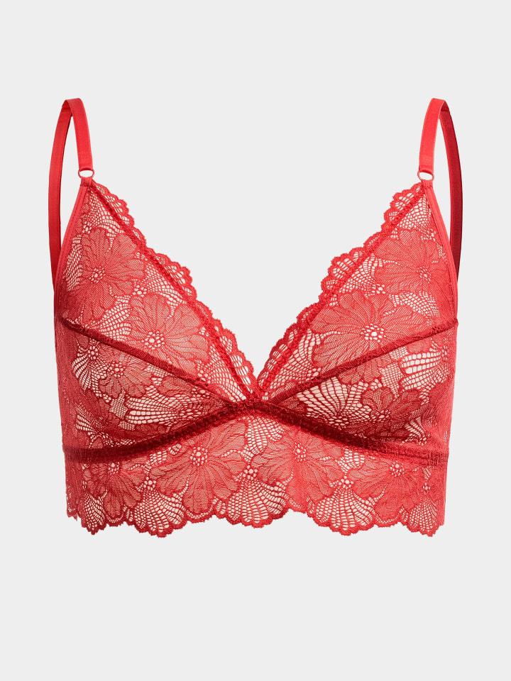 CLASSY LACE TRIANGEL-BH in granatapfel