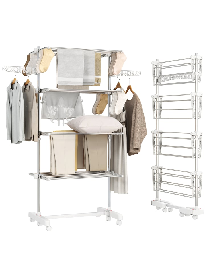 Wäscheständer in Weiß 142L x 55B x 172H cm