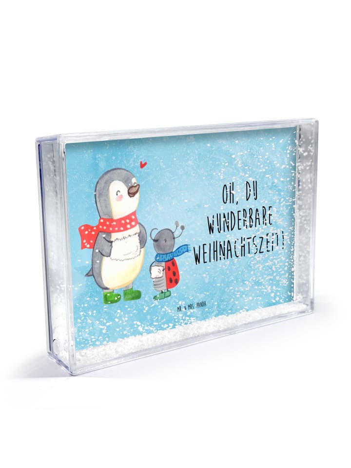 Schüttelrahmen Smörle Winterzeit mit Spruch in Eisblau